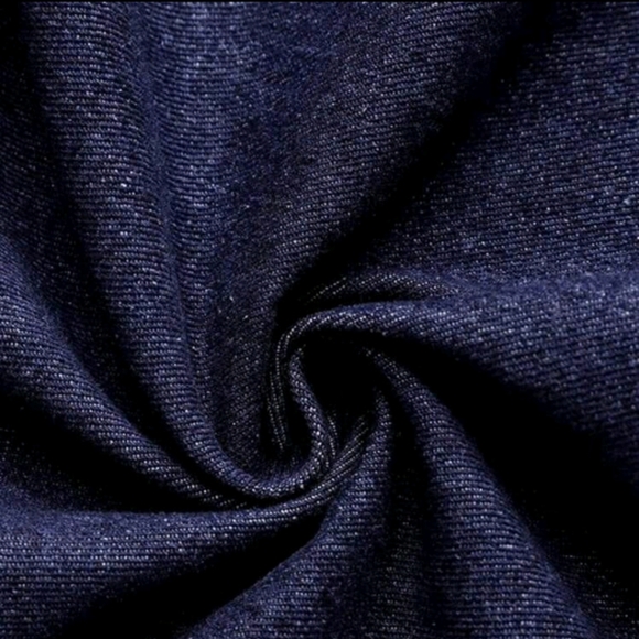 Women's Faux Denim Shirt Top Bow-Embellished High Neck Single-Breasted Lantern S - Picture 3 of 4